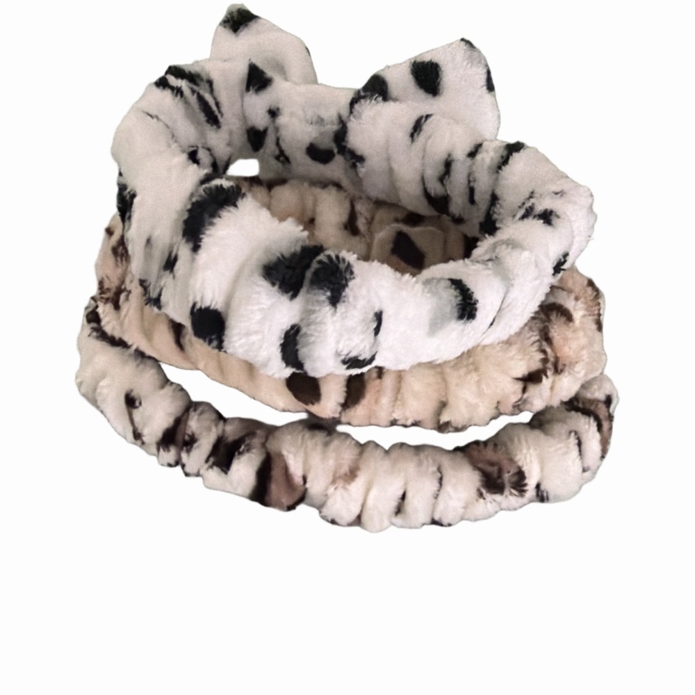 Fuzzy Hair Headband | Leopard Print - Picture 2 of 2